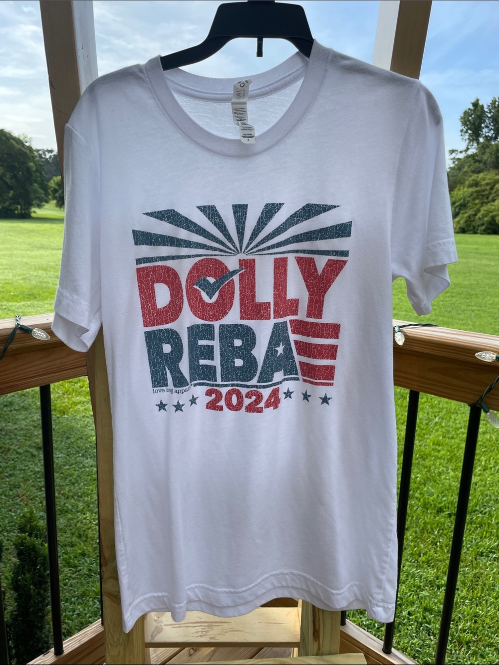 Bella Canvas White Short Sleeve Tee - 2024 Ballot Dolly & Reba